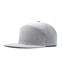 Gorra Deportiva de Béisbol Personalizada con Corte Láser, Perforada, Impermeable, con Parche de Goma con Logotipo en Relieve, de Secado Rápido, para Exteriores, de 6 Paneles