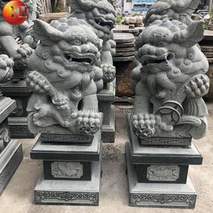 El oyma granit Bluestone güney aslan heykeli taş servet maskot korumak için ev kapalı kötü - Product Image 5