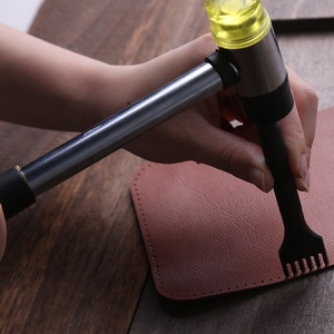 Búa Cao Su Mềm Hai Mặt 23Mm Với Ống Thép Và Tay Cầm Bọc Nhựa Màu Đen Dụng Cụ Tự Làm Đồ Da Thủ Công - Product Image 6