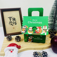 Boîte cadeau en papier personnalisable pliable en forme de pomme 3D pour Noël, pour la veille de Noël