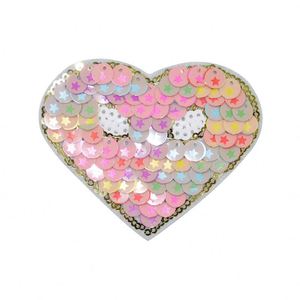 แผ่นปักลายหัวใจประดับเลื่อมรีดติดสำหรับตกแต่งเสื้อผ้าและหมวก ขายส่ง - Product Image 3