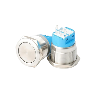 22MM Stainless Steel Button Flat Head 1NO Ring Illuminated IP65 Home Appliance Use - Product Image 1