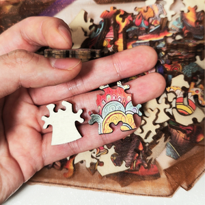 <span class=keywords><strong>Puzzle</strong></span> en <span class=keywords><strong>bois</strong></span> <span class=keywords><strong>Mandala</strong></span> floral personnalisé et complexe avec motifs géométriques détaillés pour la méditation et la pleine conscience des adultes - Product Image 4