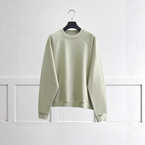 เสื้อสเวตเตอร์คอกลมผ้าฝ้ายฟลีซแบบเรียบ ดีไซน์เนอร์ Sudaderas Hombre เสื้อโอเวอร์ไซส์ทรงหลวมไหล่ตกสำหรับผู้ชาย - Product Image 3