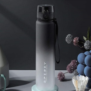 Gradient Large-Capacity <b>Plastic</b> Sports Water Bottle with Direct <b>Drinking</b> and Rope for Outdoor Cycling Portable Use - Product Image 2