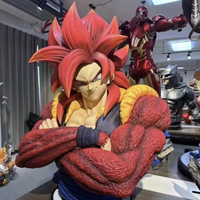 Vente chaude : Buste en résine grandeur nature de Vegeta, sculpture en fibre de verre, statue de personnage d'anime, artisanat en résine fait main, animation