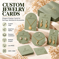 Individuelle Schmuck-Displaykarten Ohrring-Halsketten-Verpackungskarten Logo-Bedruckte Etiketten Dickes Kartonpapier Verschiedene Formen Umweltfreundlich