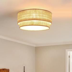 Lámpara de Techo Estilo Japonés Wabi Sabi, Inspirada en la Rafia, Minimalista, LED, Cuidado con los Ojos, Iluminación para Dormitorio, Montaje en Superficie - Product Image 3