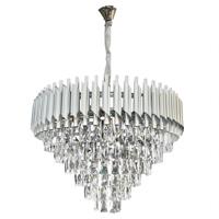 Lustre en cristal K9 de luxe, luminaire suspendu rond en aluminium doré avec finition argentée pour la décoration de la maison et des hôtels, tension 220V