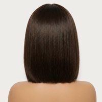Precio de Fábrica 13x4 HD para Pelucas con Encaje Frontal, Cabello Remy Vietnamita Virgen, Sin Pegamento, SDD, Liso Extremo, Bob 12A