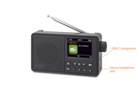 Radio DAB Plus FM BL con Pantalla a Color, Diseño Portátil, Batería de Larga Duración para el Hogar, Viajes y Uso en Exteriores