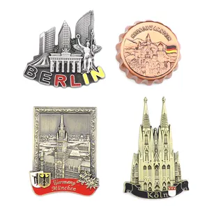 Customised made zinc alloy Germany Berlin city tourist souvenir gift metal 3d ref fridge magnet
