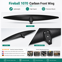 Ala delantera de hidroala de fibra de carbono de 1070 mm de alto perfil, 877 cm², para deslizamiento rápido, ala de surf para viento en contracorriente, OEM