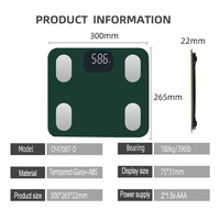 Balance connectée intelligente avec écran LCD personnalisé pour la mesure du poids corporel et de la masse grasse