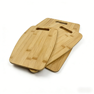 Ensemble de 3 planches à découper en bambou avec poignées pour les passionnés de préparation de <span class=keywords><strong>repas</strong></span> en famille, idéal pour la préparation de viandes, légumes et fruits - Product Image 1