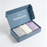 Boîtes en carton personnalisées avec logo pour vêtements, encre à base de soja, emballage pour vêtements, boîte d'expédition postale