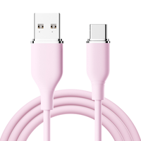 Cable de Carga Rápida PD de 60W con Doble Conector C, Cable de Datos y Carga de Silicona Suave, Compatible con iPhone, Huawei, Xiaomi y Todos los Dispositivos Tipo-C