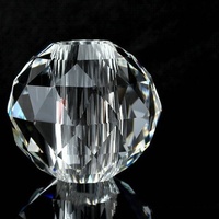 40mm 50mm 60mm Boule de cristal creuse à facettes Lustre Décoration Pièces de lampe Lustre à facettes K9 Boule de verre en cristal