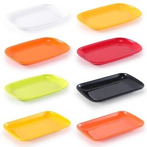 Thickened melamine rice noodle roll <b>plate</b>, commercial plastic rectangular hot pot dish, barbecue <b>plate</b>, cold dish and snack - Product Image 1