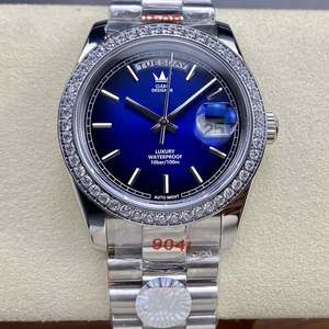 Reloj de Pulsera Mecánico con Cristal de Zafiro y Visualización de la Semana, Diseño Nuevo, Movimiento 3255, Reloj Automático con Diamantes Moissanite para Mujer - Product Image 2