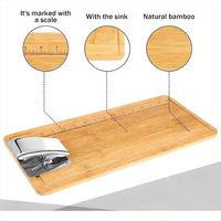 Planche à découper portable en bois pour le nettoyage du poisson avec échelle de mesure, planche à fileter pour la découpe du poisson, idéale pour le camping