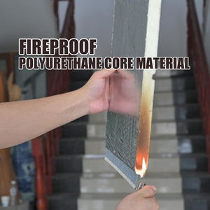 Panneau sandwich en polyuréthane léger et facile à installer, matériau métallique isolant décoratif en PU pour les murs des maisons résidentielles - Product Image 5