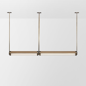 Luminaire suspendu linéaire LED moderne minimaliste de style américain pour îlot de cuisine, bar, salle à manger, villa, hôtel - Product Image 1