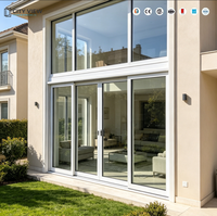 2025 Bestseller Doppelverglaste Schiebefenster mit Niedrig-Emissionsglas, Aluminium-Horizontalschiebefenster für Häuser