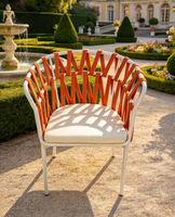 Fauteuil de balcon en corde épaisse, siège temporaire, canapé en corde tressée, design moderne et simple, chaise de salle à manger d'extérieur en corde
