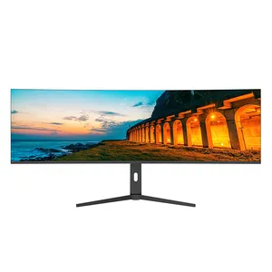 O monitor do computador 5120*1440 49 polegadas 144hz 5k 4k lcd conduziu o monitor curvado de 49 polegadas