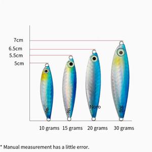 Aotuo Hot Selling 10g 15g 20g 30g Shore Casting Metal Jig Lure Lead Fish Vertical Jigging Bait for Bass Saltwater Fishing - Product Image 2
