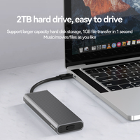Carcasa para Disco SSD sin Herramientas, Adaptador USB-C M2 NVME SATA, Carcasa USB-C a M.2 NVME y SATA, 10Gbps