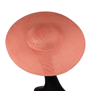 Vente en gros 40cm extra large bleu blanc <span class=keywords><strong>beige</strong></span> rouge église Derby Fascinator Sinamay chapeau Base chapellerie fournitures - Product Image 6
