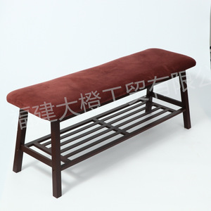 Custom Made Bamboo Shoe Changing <b>Stool</b> With Plush Cushion Home Storage Living Room <b>Bedroom</b> Adult Use - Product Image 2