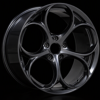Nouvelle jante de voiture LM en alliage d'aluminium forgé à 5 branches, finition Gunmetal brillant, concave profond, logo personnalisé, 18-22 pouces