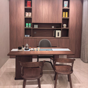 Mesa <span class=keywords><strong>de</strong></span> Comedor Moderna <span class=keywords><strong>de</strong></span> Madera Maciza <span class=keywords><strong>de</strong></span> Nogal con Cubierta Cuadrada <span class=keywords><strong>de</strong></span> <span class=keywords><strong>Pizarra</strong></span> y Patas Cuadradas <span class=keywords><strong>de</strong></span> Acrílico <span class=keywords><strong>Transparente</strong></span> para Espacio <span class=keywords><strong>de</strong></span> Recepción T2271 - Product Image 1