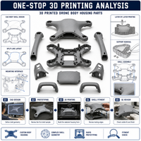 Vente en gros de pièces de carrosserie de drone personnalisées imprimées en 3D, coques, cadres, composants, impression 3D, service de prototypage CNC OEM ODM