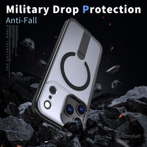 Funda Magnética de Lujo con Carga Inalámbrica para <span class=keywords><strong>iPhone</strong></span> 17 Air 16 15 <span class=keywords><strong>14</strong></span> 13 Pro Max con Soporte Metálico Invisible y Cubierta Trasera - Product Image 5