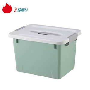 Nhựa Stackable giày đồ chơi công cụ đựng thức ăn nhà bếp tủ quần áo phòng tắm tổ chức Lưu trữ thùng có nắp đậy - Product Image 1