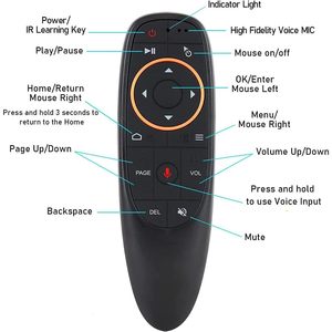 Easytone thông minh không khí chuột 2.4 GHz không dây USB <span class=keywords><strong>receiver</strong></span> kết nối IPS hiển thị điều khiển từ xa bằng giọng nói <span class=keywords><strong>IR</strong></span> học tập màn hình cảm ứng - Product Image 5