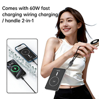Power Bank Magnetik Semi-Solid 5000mAh 22.5W PD Pengisian Cepat 15W Pengisi Daya Nirkabel Portabel Baterai Eksternal S227