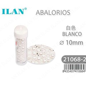 Ilan Perline Bianche 10mm Perle per Cucito - Product Image 3