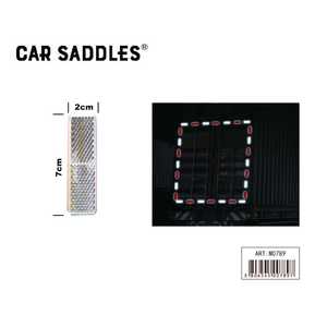 Autocollant réfléchissant pour selle de voiture, 7x2cm, blanc, 2 pièces, pour la sécurité des véhicules - Product Image 2