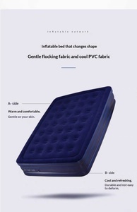 Colchón <span class=keywords><strong>Inflable</strong></span> Premium de <span class=keywords><strong>Doble</strong></span> <span class=keywords><strong>Altura</strong></span> con Almohada Integrada para Acampar, Cama para Invitados, Cama <span class=keywords><strong>Inflable</strong></span> Portátil - Product Image 2