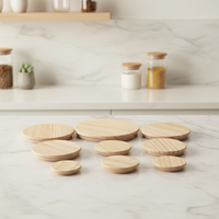 Vente en gros usine : Pot à bougie en cire avec couvercle en bambou, 100 ml, étanche, écologique, avec joint d'étanchéité en silicone de qualité alimentaire