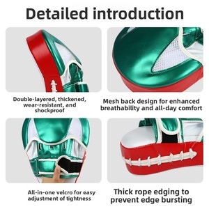 Guantes Curvos de Boxeo PU Focus Pads para Entrenamiento de Boxeo, Sanda, <span class=keywords><strong>Muay</strong></span> Thai, Kickboxing, Defensa Personal, Gimnasio, Uso Doméstico, Logotipo Personalizado OEM ODM - Product Image 3