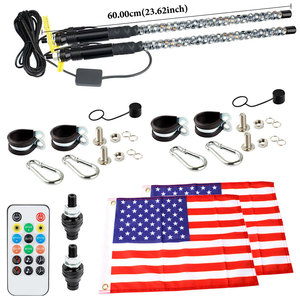 Symphony 120 cm asta de bandera bobinado Aplicación de luz ambiental + luz de freno todoterreno remota Luz de playa para camión jeep 4x4 vehículo todoterreno - Product Image 1