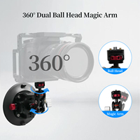 Kit professionnel de tournage vidéo automobile avec base à ventouse de 4,5 pouces, bras magique et support de caméra à ventouse pour caméras Insta360 et DJI, idéal pour le vlogging