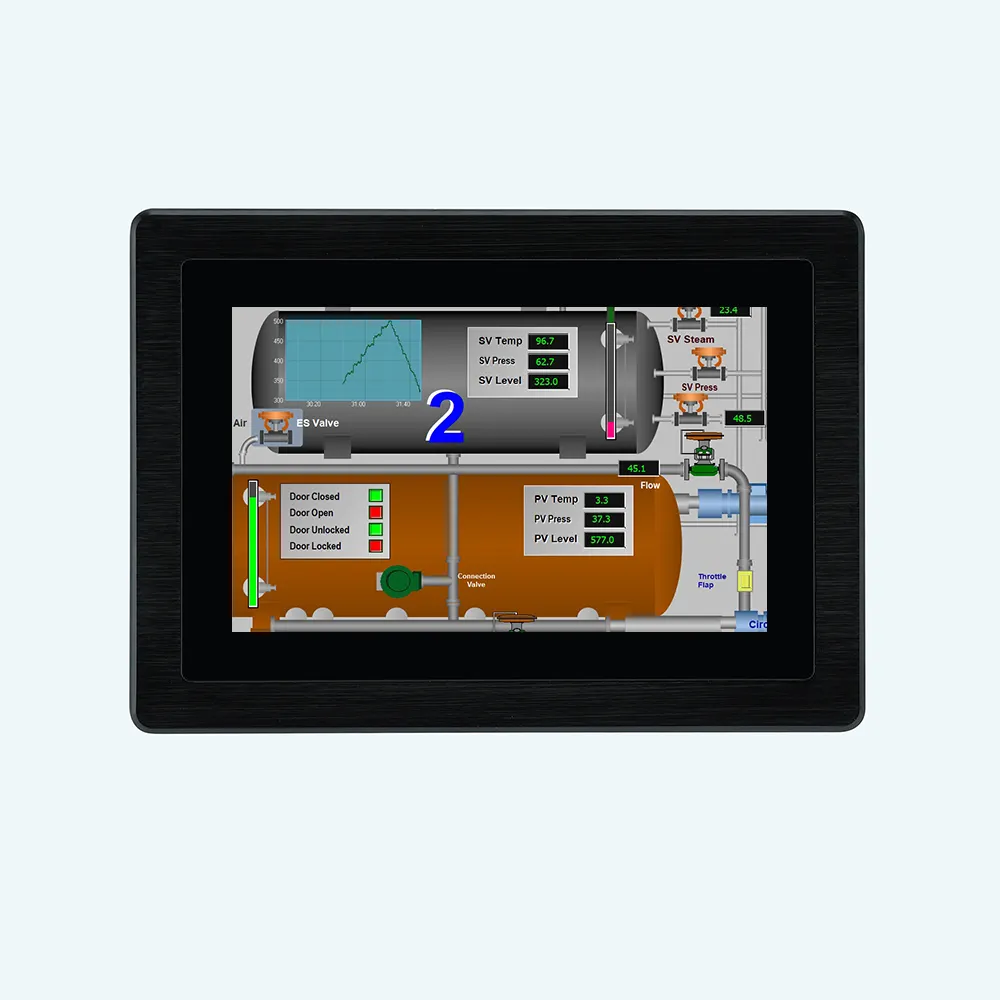 Metal Mini 5 pulgadas Panel Industrial PC Android AIO incrustado PC de pantalla táctil para control CNC