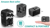 Adaptateur de banque d'alimentation à 2 ports USB Prise de voyage universelle avec courant nominal de 16A Produits électroniques grand public Accessoires pour téléphones portables